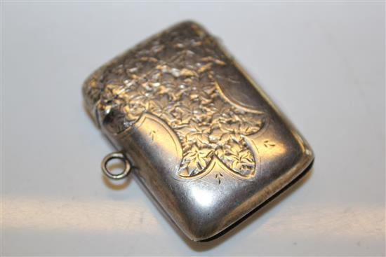 Victorian silver vesta case